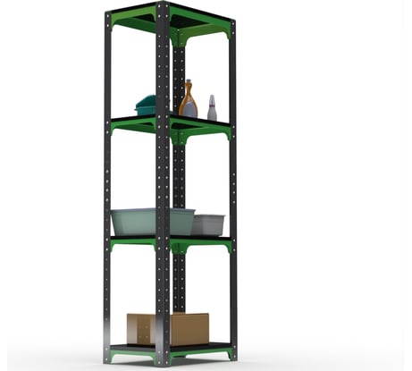 Стеллаж ООО Металекс Metalex Kit Comfort 2000х400х500 4 полки (Серо-зеленый) / 202016