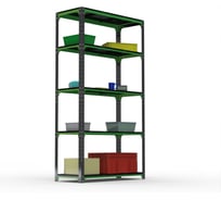 Стеллаж ООО Металекс Kit Comfort 1800х800х600 5-ть полок (Серо-зеленый) / 202106
