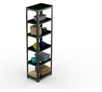 Стеллаж ООО Металекс Metalex Kit Comfort 2200х400х500 6 полок, серо-зеленый 202040