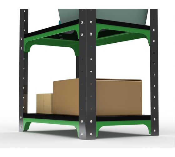 Стеллаж ООО Металекс Metalex Kit Comfort 2200х400х500 6 полок, серо-зеленый 202040