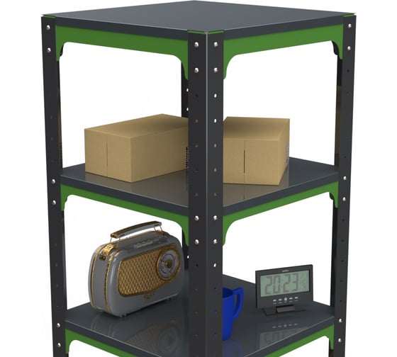 Стеллаж Metalex Kit Comfort 2200х400х600 6-ть полок (Серо-зеленый) / ООО Металекс 202041