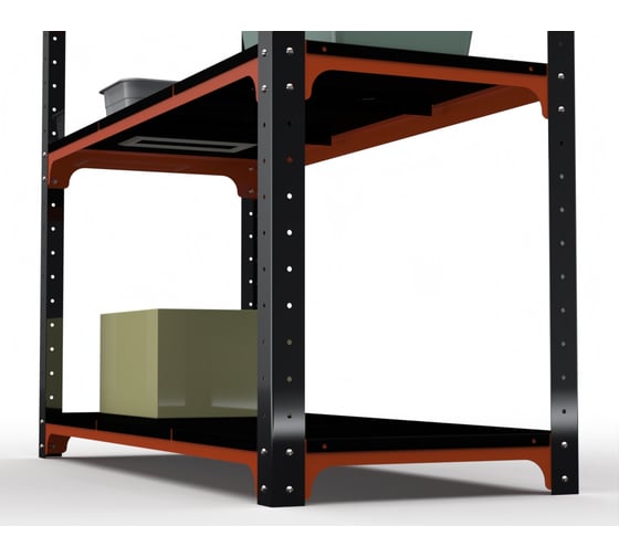СтеллажООО Металекс Kit Comfort 1800х1200х500 пять полок, оранжево-чёрный 202503