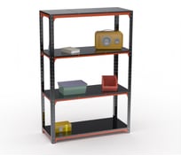 Стеллаж ООО Металекс Kit Comfort 1800х900х400 мм, 4 полки, оранжево-чёрный 202455