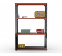 Стеллаж ООО Металекс Kit Comfort 2000х1400х500 мм, 4 полки, оранжево-чёрный 202541