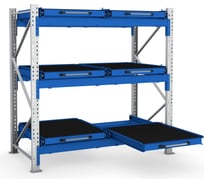 Стеллаж FLAMES 2000х1000х2000, с выкатными платформами 1646.100