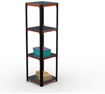 Стеллаж ООО Металекс Metalex Kit Comfort 2000х400х500 6-ть полок (оранжево-чёрный) / 202430