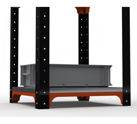 Стеллаж ООО Металекс Kit Comfort 1800х400х500 мм, 5 полок, оранжево-чёрный 202412