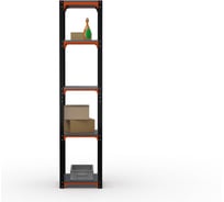 Стеллаж ООО Металекс Kit Comfort 1800х600х600 мм, 5 полок, оранжево-чёрный 202411