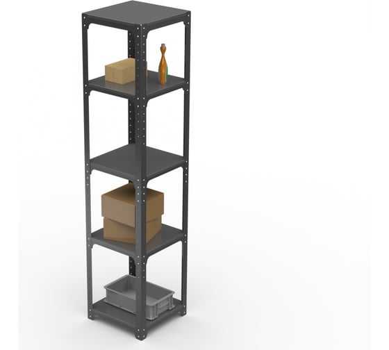 Стеллаж ООО Металекс Kit Comfort 2200х600х600 мм, 5 полок, серый 202837