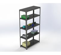 Стеллаж ООО Металекс Kit Comfort 2200х1600х300 мм, 5 полок, серый 203035