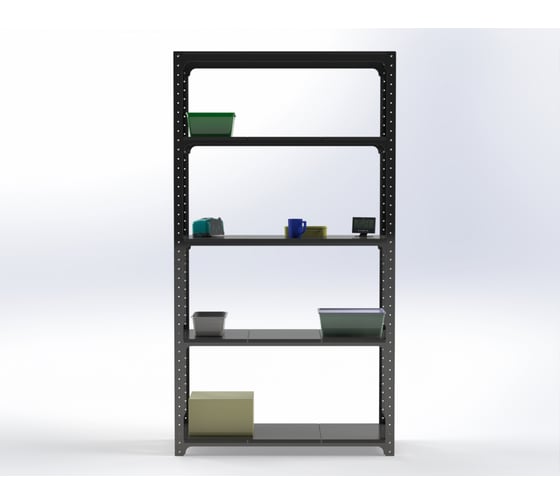 Стеллаж ООО Металекс Kit Comfort 1800х1500х600 мм, 5 полок, серый 202917