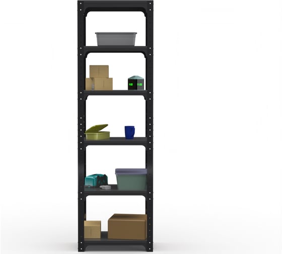 Стеллаж ООО Металекс Kit Comfort 2000х500х600 мм, 6 полок, серый 202834
