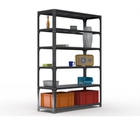 Стеллаж ООО Металекс Kit Comfort 2000х900х300 мм, 6 полок, серый 202992