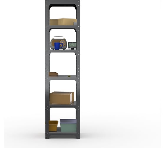 Стеллаж ООО Металекс Kit Comfort 2200х800х300 мм, 6 полок, серый 203063