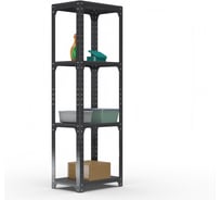 Стеллаж ООО Металекс Kit Comfort 1800х400х600 4-е полки (Серый) / 202809