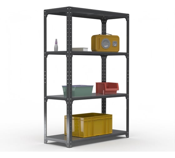 Стеллаж ООО Металекс Kit Comfort 1800х900х300 4-е полки (Серый) / 202848