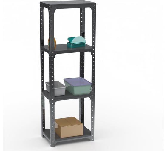 Стеллаж ООО Металекс Kit Comfort 2000х400х500 4-е полки (Серый) / 202820