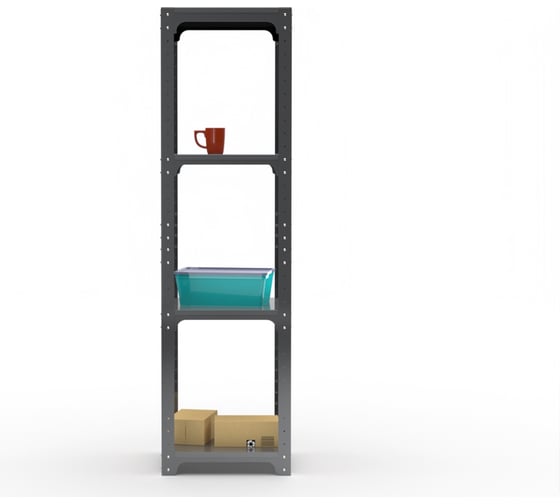 Стеллаж ООО Металекс Kit Comfort 2000х500х500 4-е полки (Серый) / 202818