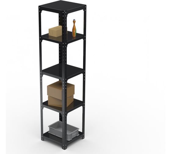 Стеллаж ООО Металекс Kit Comfort 1800х600х600 5-ть полок (чёрный) / 203215