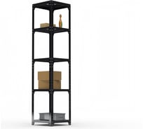 Стеллаж ООО Металекс Kit Comfort 2000х400х400 5-ть полок (чёрный) / 203225