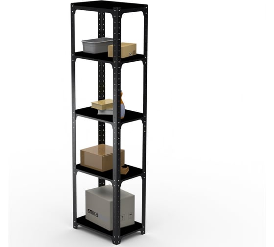 Стеллаж ООО Металекс Kit Comfort 2200х400х500 5-ть полок (чёрный) / 203240