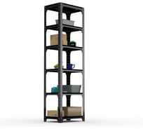 Стеллаж ООО Металекс Kit Comfort 2000х600х600, 6 полок, черный 203233