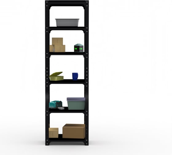 Стеллаж ООО Металекс Kit Comfort 2200х500х500, 6 полок, черный 203244