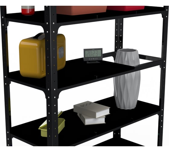 Стеллаж ООО Металекс Kit Comfort 2400х1400х500, 7 полок, черный 203597