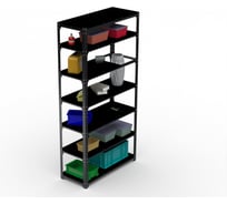 Стеллаж ООО Металекс Kit Comfort 2400х800х600, 7 полок, черный 203600