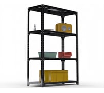 Стеллаж ООО Металекс Kit Comfort 2000х1500х400 мм, 4 полки, чёрный 203337