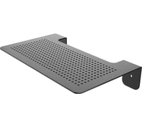 Полка черная металлическая PALITRA TECHNOLOGY 25х12 см, оригинал, 2 мм, перфорация 53023-250-B