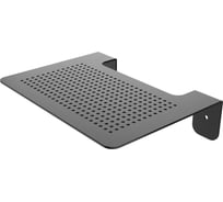 Полка черная металлическая PALITRA TECHNOLOGY 20х12 см, оригинал, 2 мм, перфорация 53023-200-B