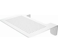 Полка белая металлическая PALITRA TECHNOLOGY 20х12 см, оригинал, 2 мм, перфорация 53023-200-W