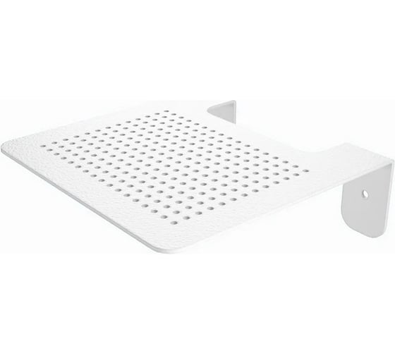 Полка белая металлическая PALITRA TECHNOLOGY 25х12 см, оригинал, 2 мм, перфорация 53023-250-W