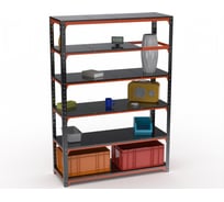 Стеллаж ООО Металекс Metalex Kit Comfort 2400х1400х600, 6 полок, оранжево-черный 202766