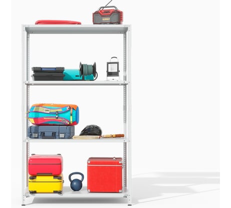 Стеллаж металлический ГТС Упаковка ТС Лайт 2000x1000x600 составные стойки, полки 4 шт, металл 99-20001006