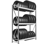 Стеллаж для колес, шин и дисков IRONMEBEL Optimus Pro, h-2000x1200x600, 3 яруса M-КШД2000х1200х600