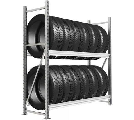 Стеллаж для колес, шин и дисков IRONMEBEL Optimus Pro, h-1500x1500x600, 2 яруса M-КШД1500х1500х600