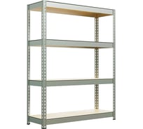 Стеллаж IRONMEBEL Optimus Hook Pro RAL7035 2000x1800x500, 4 яруса M-СГРФ2000х1800х500х4