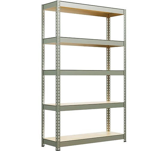 Стеллаж IRONMEBEL Optimus Hook Pro RAL7035 2500x1800x500, 5 ярусов M-СГРФ2500х1800х500х5