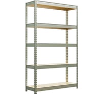 Стеллаж IRONMEBEL Optimus Hook Pro RAL7035 2500x1800x600, 5 ярусов M-СГРФ2500х1800х600х5