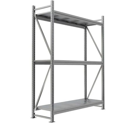 Металлический стеллаж IRONMEBEL optimus pro h-1500 zn, 3 яруса 1500x400 M-СГР1500ОЦ1500400ОЦ3