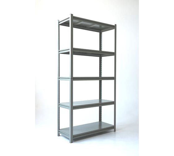 Стеллаж металлический Garnelle безболтовой, разборный, 1830x900x400мм, 5 полок, нагрузка на полку 170кг GR-JO2 RAL7023 (серый бетон) 1