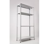 Стеллаж ООО ФУРАМА СТФЛ 1500х1000х400 мм, 4 полки, серый СТФЛ151040-4