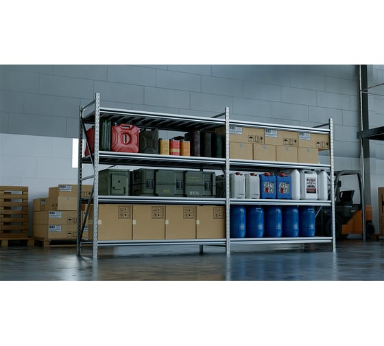 Металлический стеллаж IRONMEBEL Optimus Pro h-2000 Zn, 3 яруса 1500х800 M-СГР20001500800ОЦ3