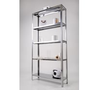 Стеллаж ООО ФУРАМА СН 1800x1000x400 мм, 5 полки, нержавеющая сталь СН181040-5