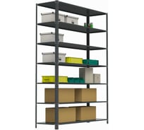 Стеллаж ООО Металекс AIR 2200х1600х300 (7 полок) серый / 109285