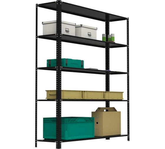 Стеллаж Metalex AIR 2200х1600х600 (5 полок) чёрный / ООО Металекс 109500 1