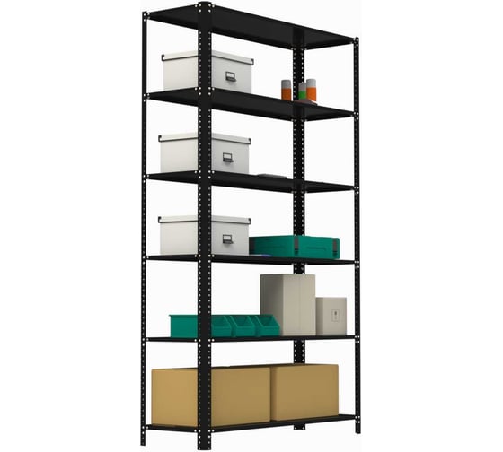 Стеллаж Metalex AIR 2200х1400х500 (6 полок) чёрный / ООО Металекс 109514 1