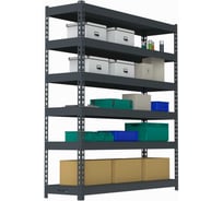 Стеллаж ООО Металекс HARD 2200х1800х400 6 полок (серый) / 106305